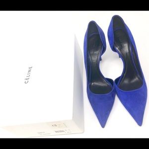 Celine Pointy Lamb Suede Pumps (Brand New)
